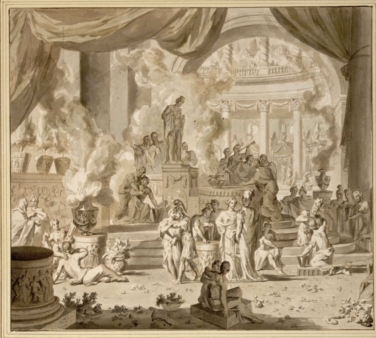 Liebesfest im Tempel der Cybele, Ottmar Elliger the Younger