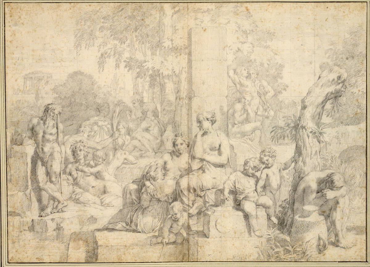 Nymphen und Flußgötter in arkadischer Landschaft, Gerard de Lairesse