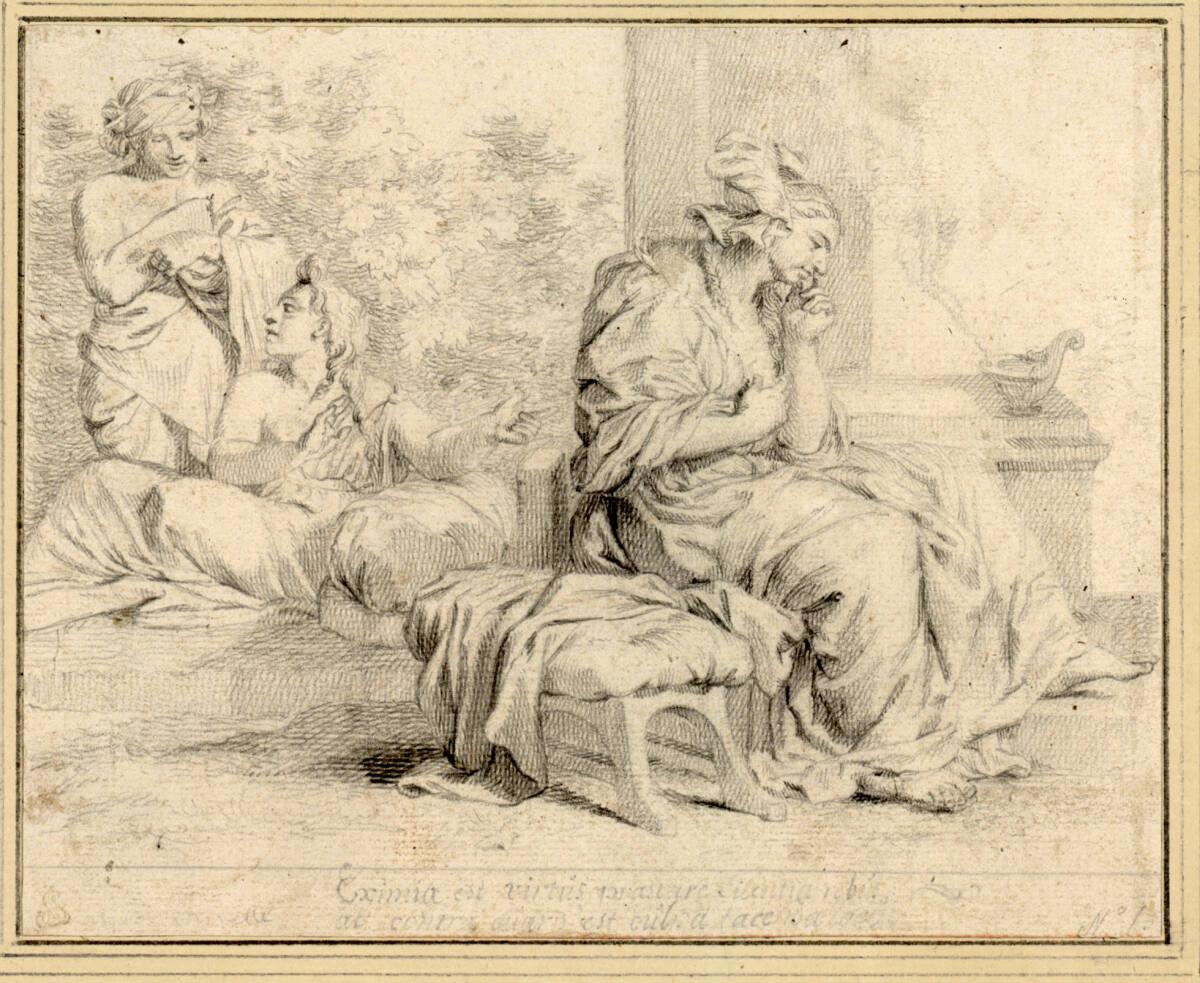 Gerard de Lairesse, Allegorie des Schweigens und der Geschwätzigkeit  (Die Witwe von Ephesos), …