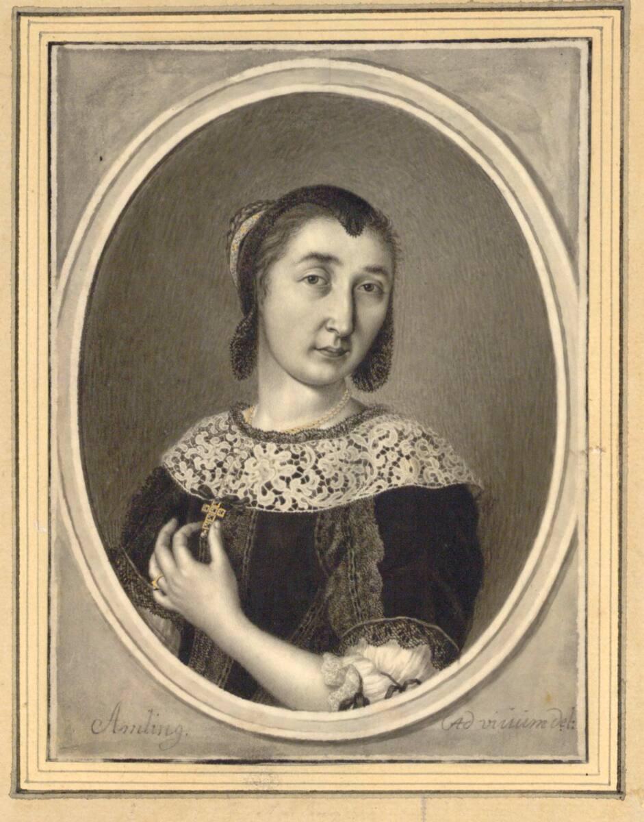 Carl Gustav Amling, Ovales Brustbild einer Bürgersfrau, Inv. Nr.: 3731