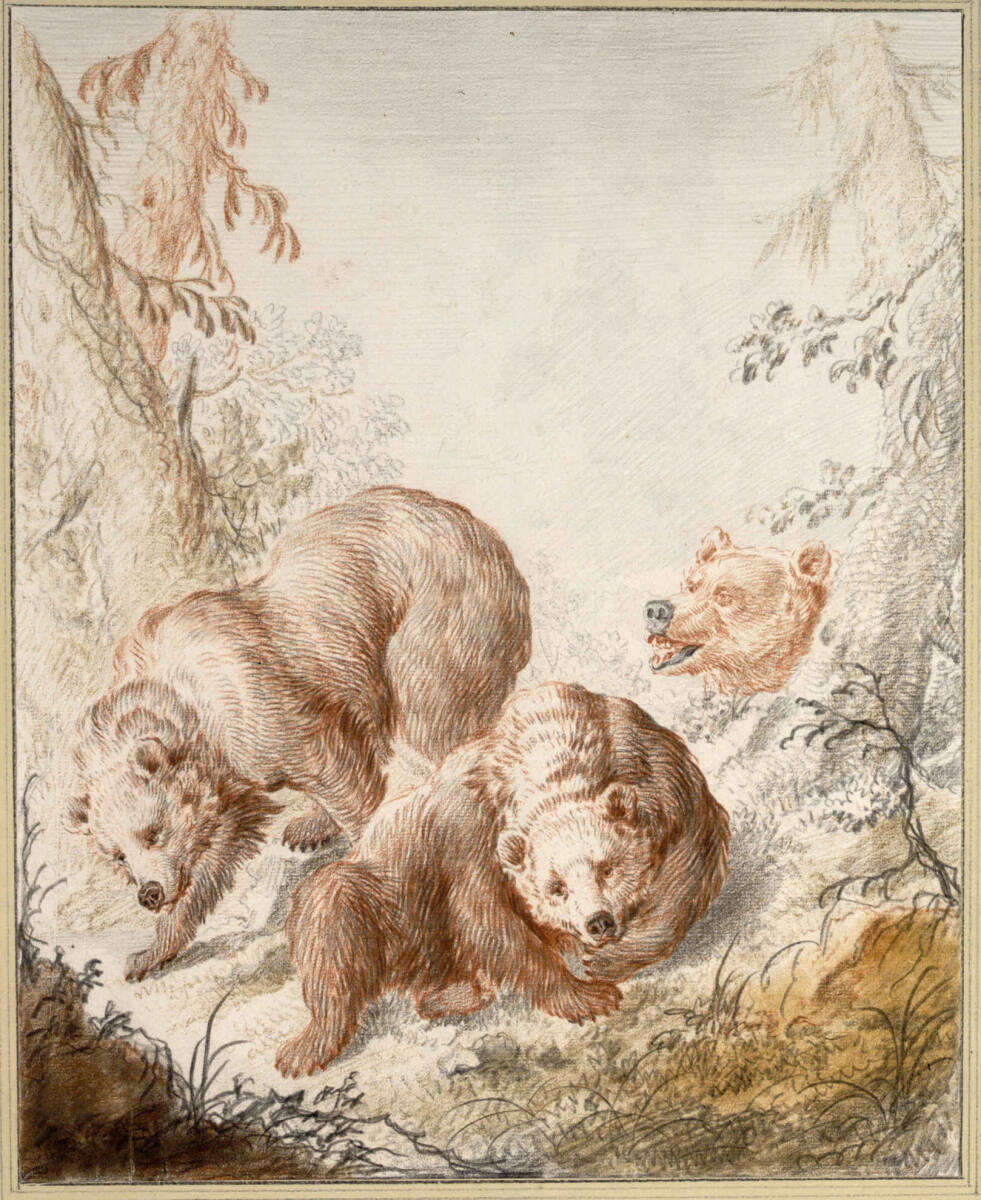 Bärenfamilie im Walde, Johann Melchior Roos