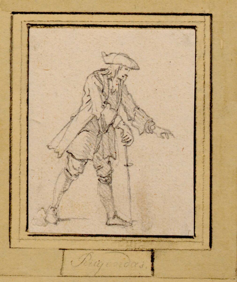 Auf einen Degen aufgestützter Offizier, Georg Philipp Rugendas the Elder