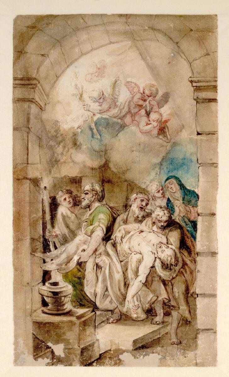 Cosmas Damian Asam, Grablegung Christi, Inv. Nr.: 3827