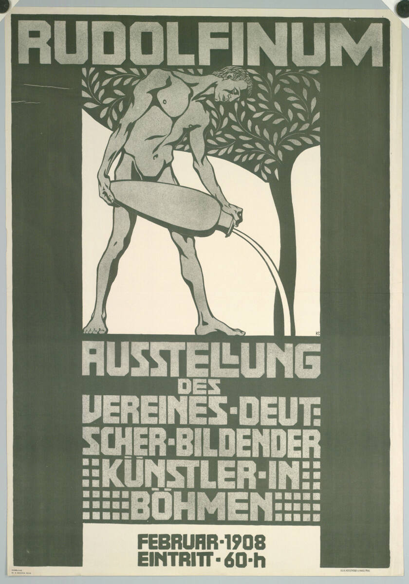 RUDOLFINUM, AUSSTELLUNG DES VEREINES DEUTSCHER BILDENDER KÜNSTLER IN BÖHMEN, FEBRUAR 1908, Prag AndreasHaase, 1908