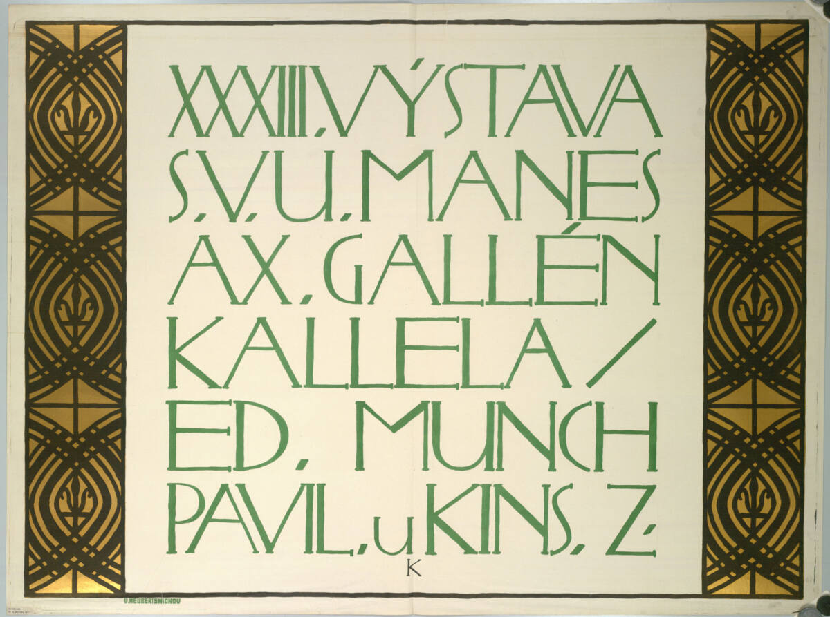 XXXIII. VÝSTAVA; S. V. U. MANES; AX. GALLÉN KALLELA/ ED. MUNCH, FrantisekKysela, 1910