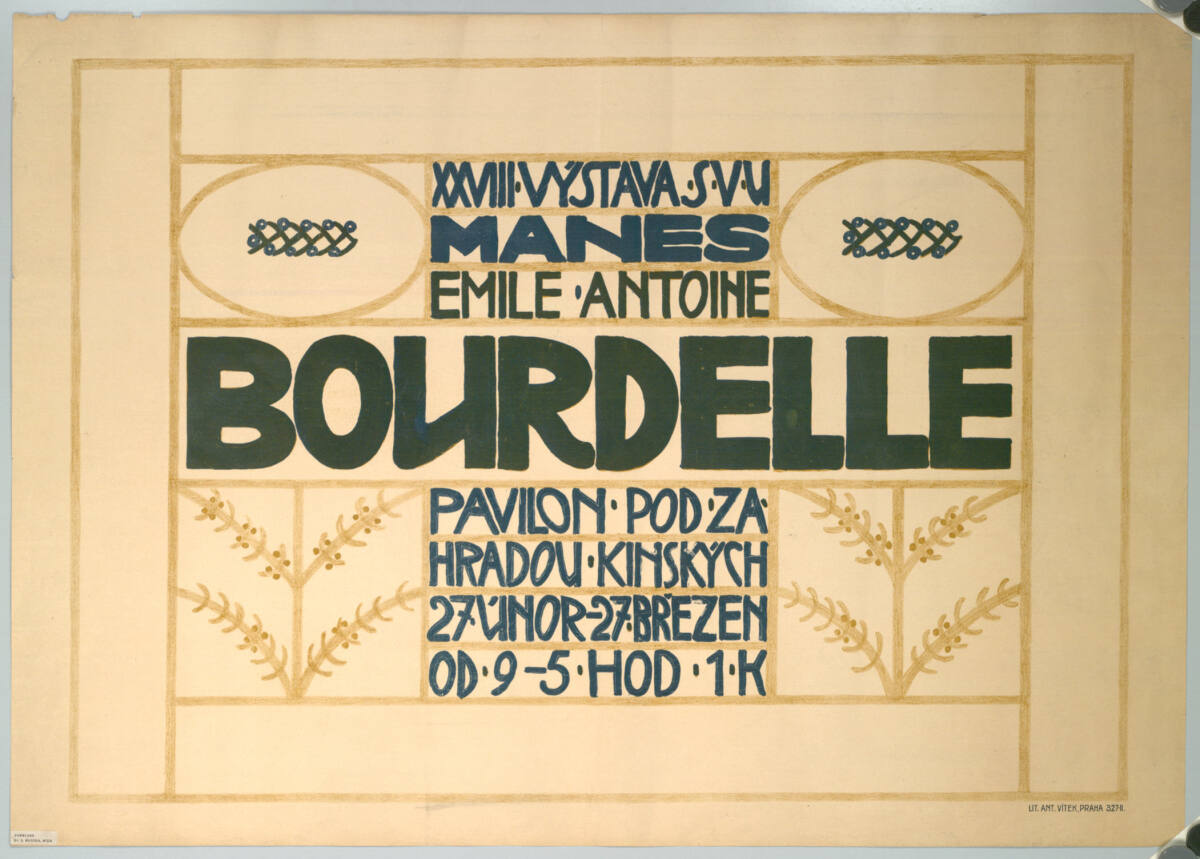 XXVIII. VÝSTAVA S.V.U.MANES, EMILE ANTOINE BOURDELLE, FrantisekKysela, 1909