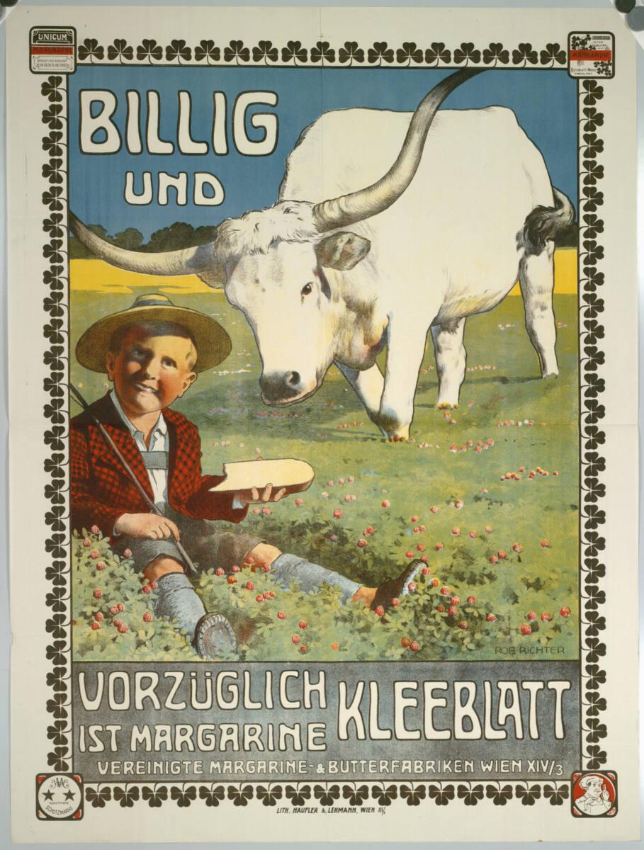 Robert Richter, MARGARINE KLEEBLATT; VEREINIGTE MARGARINE- & BUTTERFABRIKEN WIEN, Inv. Nr.: DG2…