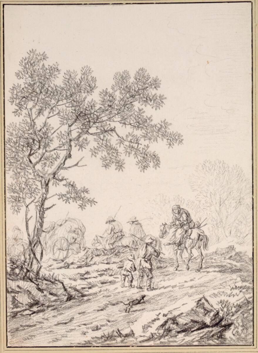 Johann Christoph Dietzsch, Fuhrwerker am Wege, Inv. Nr.: 3938