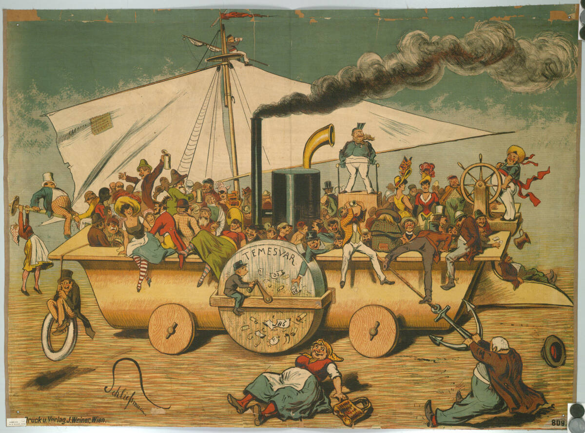 Narrenschiff; Lumpenball 1890, JacobWeiner, 1890