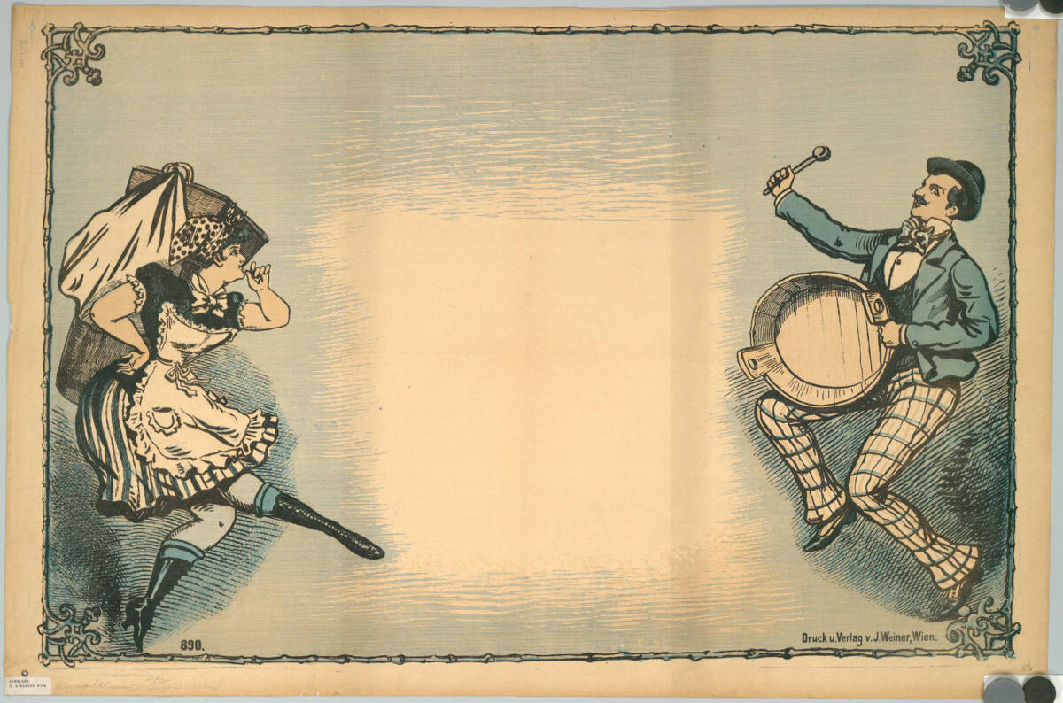 "Die Banda kommt" (Blankoplakat für Wäschermädchenbälle), JacobWeiner