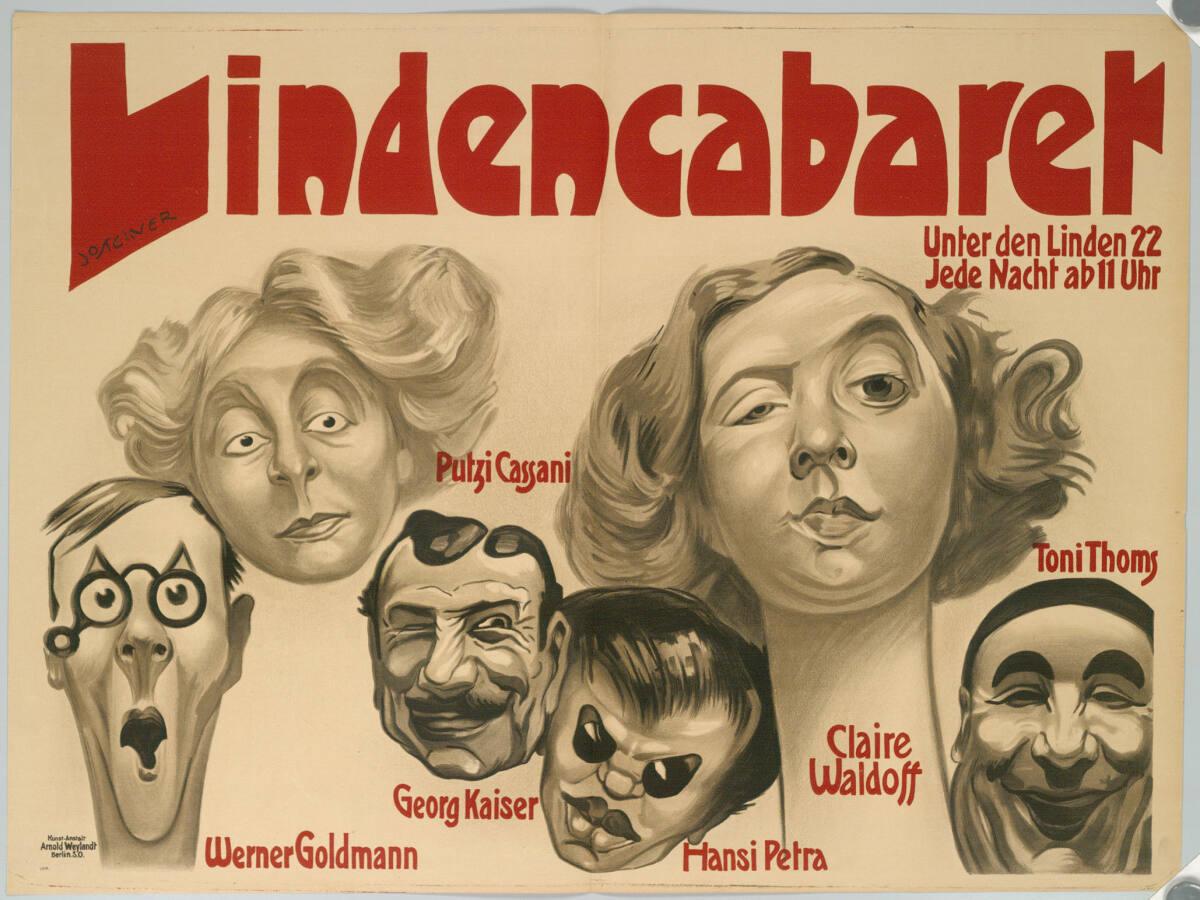 Josef Steiner, Lindencabaret; Claire Waldoff, Putzi Cassani, Werner Goldmann, Georg Kaiser, Han…
