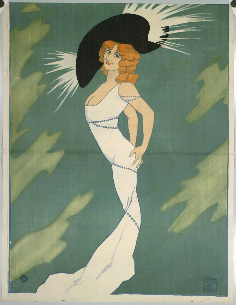 Theodor Zasche, Schlanke Dame auf Blau, Inv. Nr.: DG2003/1297