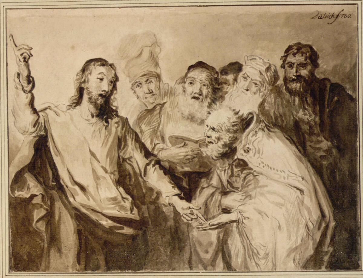 Christian Wilhelm Ernst Dietrich, Zinsgroschenszene, Inv. Nr.: 3973