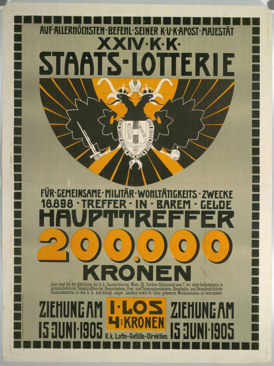 Anonym, XXIV. STAATS-LOTTERIE FÜR GEMEINSAME MILITÄR-WOHLTÄTIGKEITS-ZWECKE; 1905, Inv. Nr.: DG2…