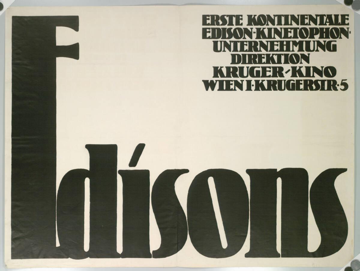 Anonym, Edisons; ERSTE KONTINENTALE EDISON-KINETOPHON-UNTERNEHMUNG; KRUGER-KINO, WIEN I KRUGERS…