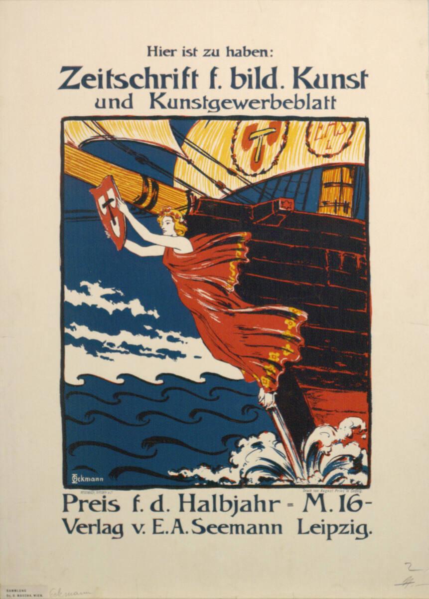 Otto Eckmann, Zeitschrift f. bild. Kunst und Kunstgewerbeblatt; Verlag v. E. A. Seemann Leipzig…