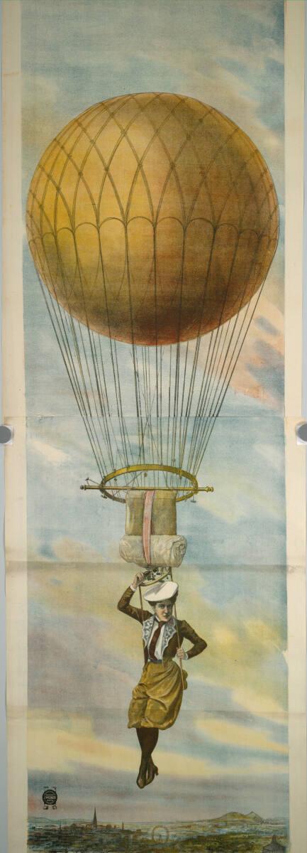Anonym, Luftkünstlerin unter einem Luftballon, Inv. Nr.: DG2003/1658/1