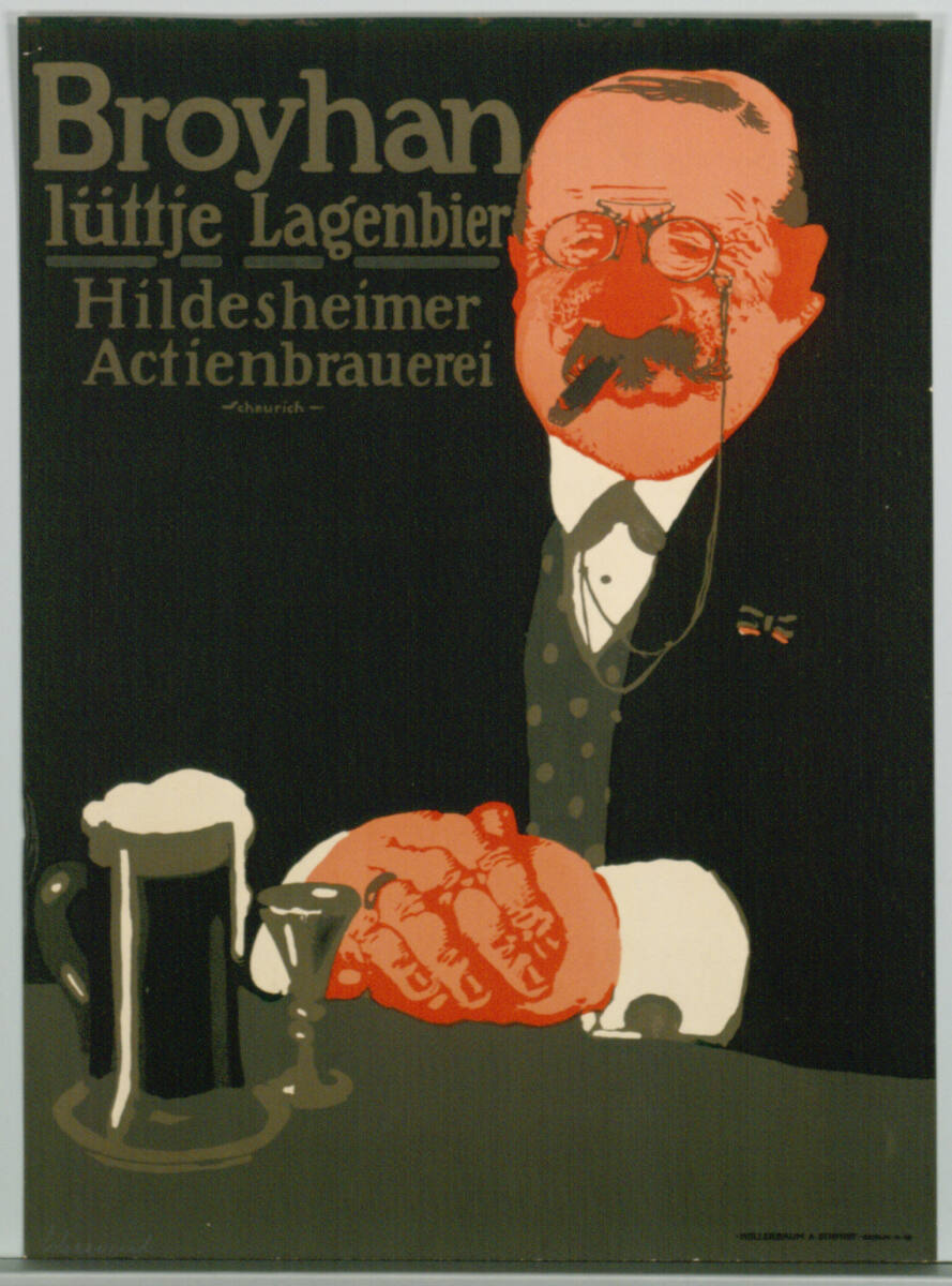 Broyhan lüttje Lagenbier; Hildesheimer Actienbrauerei, Berlin KunstanstaltHollerbaum&Schmidt, 1911