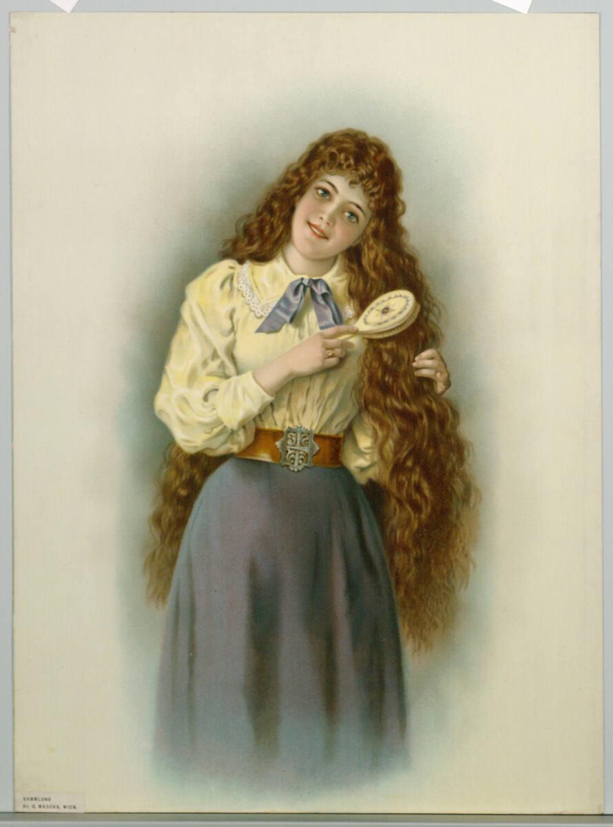 Anonym, Blondine, die sich das Haar ordnet, Inv. Nr.: DG2003/2462