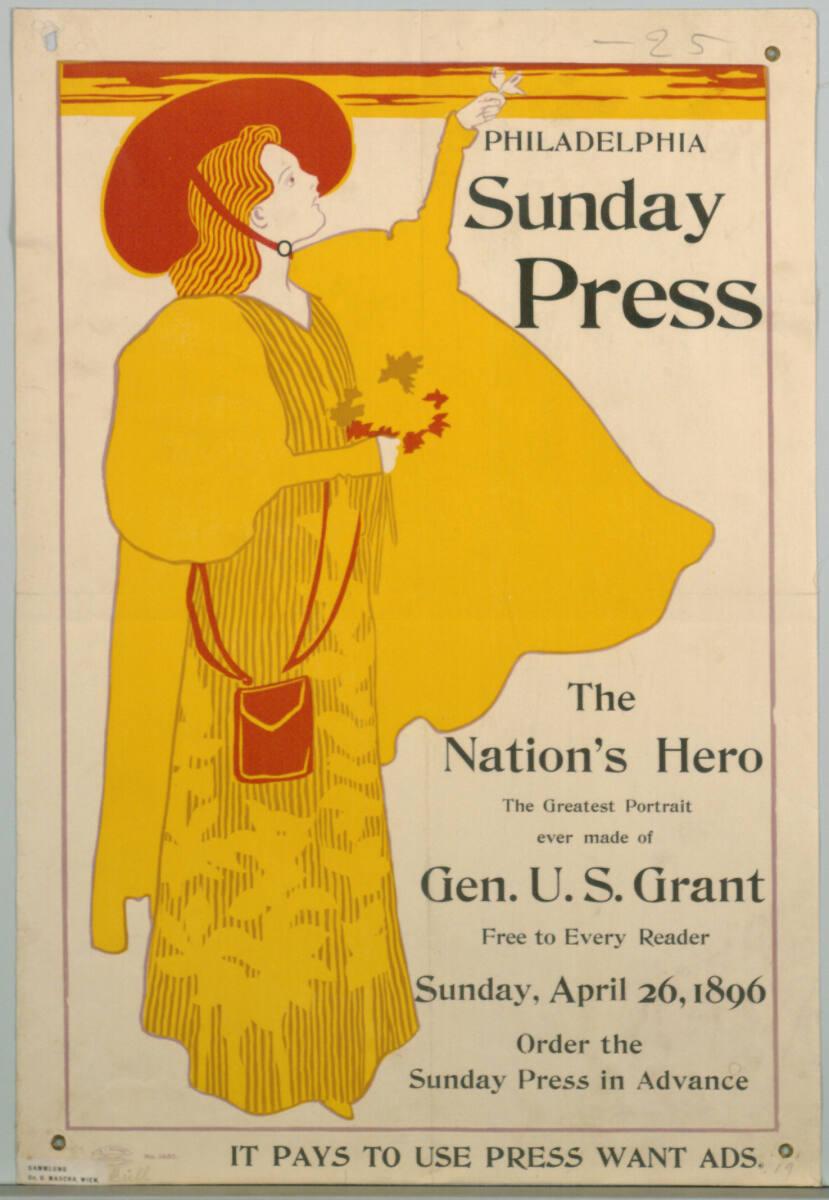 George Reiter Brill, PHILADELPHIA Sunday Press; Sunday, April 26, 1896, Inv. Nr.: DG2003/2624