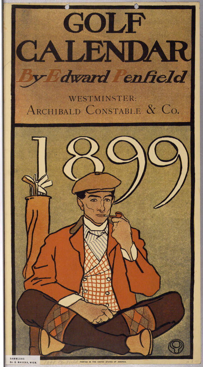 GOLF CALENDAR 1899; By Edward Penfield (Titelblatt), EdwardPenfield, 1899