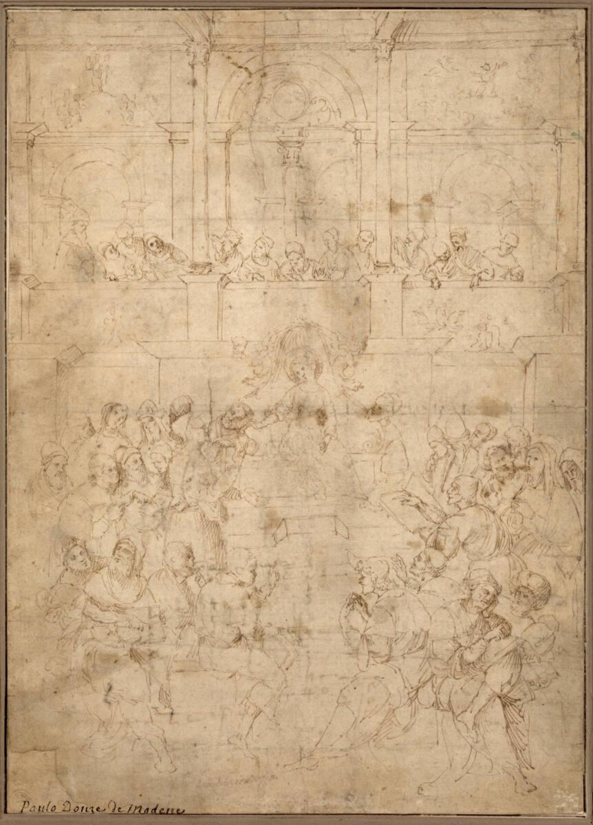 Lodovico Mazzolino, Christus im Tempel lehrend, Inv. Nr.: 24