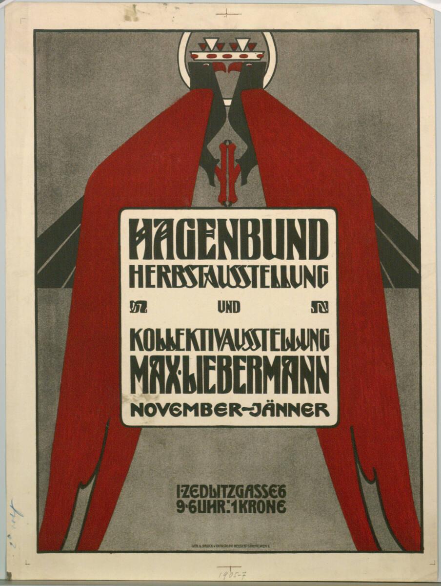 Joseph Urban, HAGENBUND HERBSTAUSSTELLUNG UND KOLLEKTIVAUSSTELLUNG MAX LIEBERMANN, Inv. Nr.: DG…