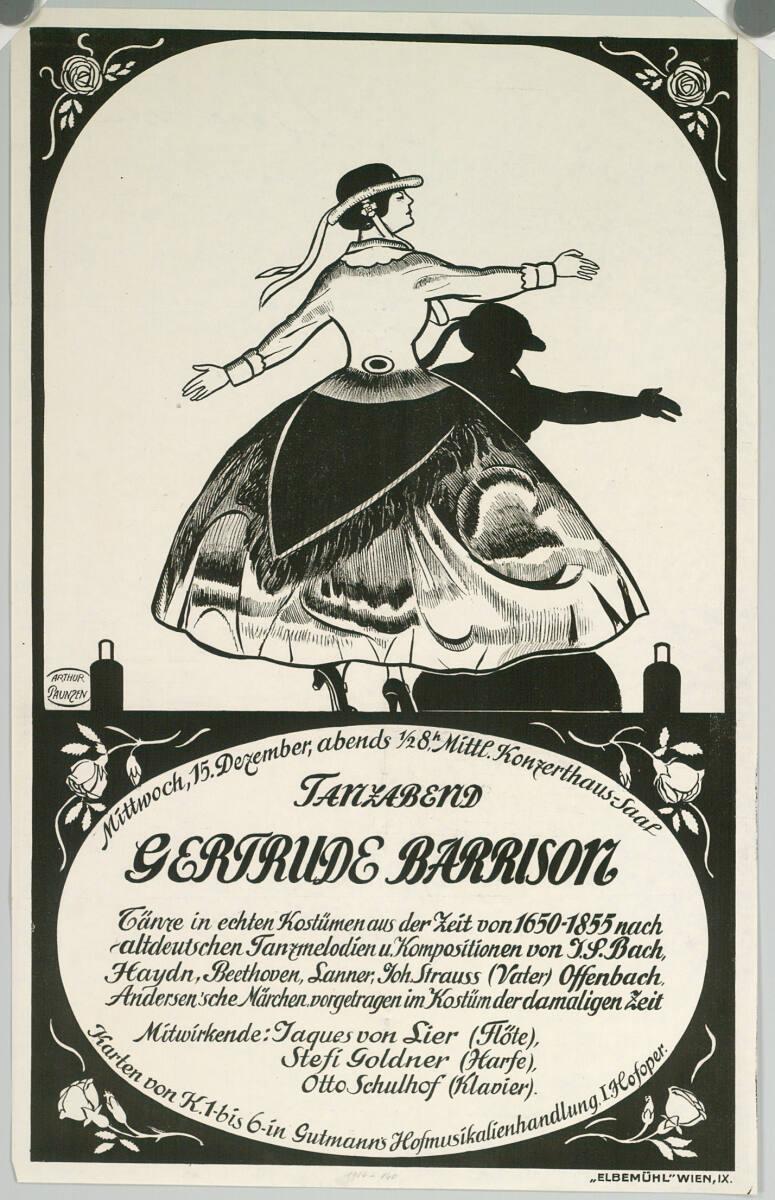 Arthur Paunzen, TANZABEND GERTRUDE BARRISON; Konzerthaus-Saal, Inv. Nr.: DG1916/140