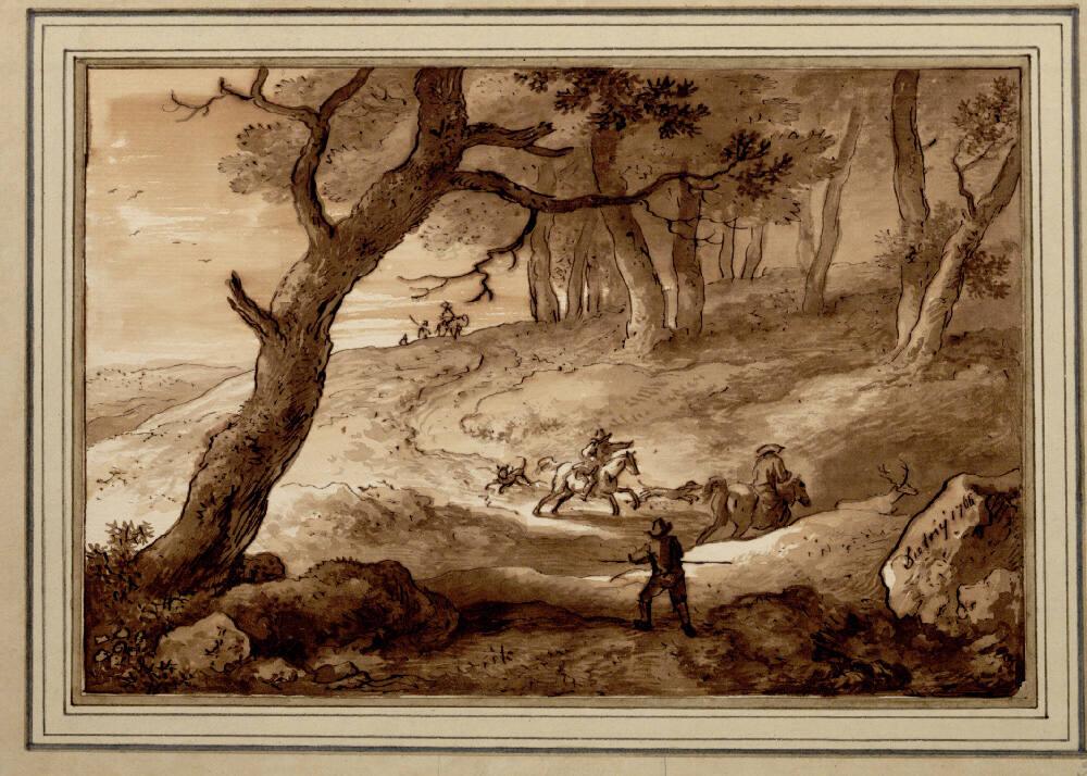 Christian Wilhelm Ernst Dietrich, Hirschjagd, Inv. Nr.: 4091
