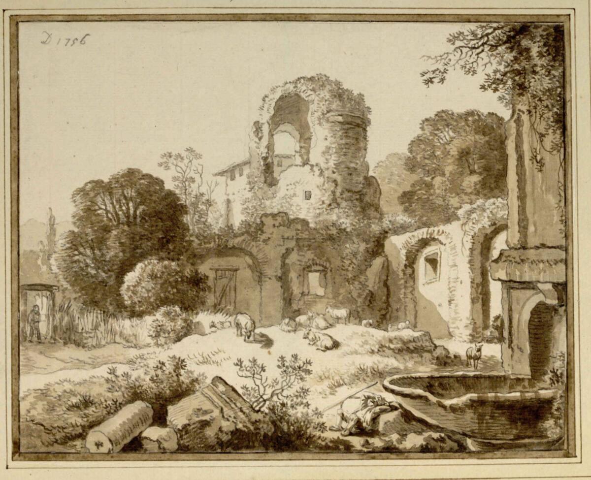 Christian Wilhelm Ernst Dietrich, Römische Ruine, Inv. Nr.: 4100