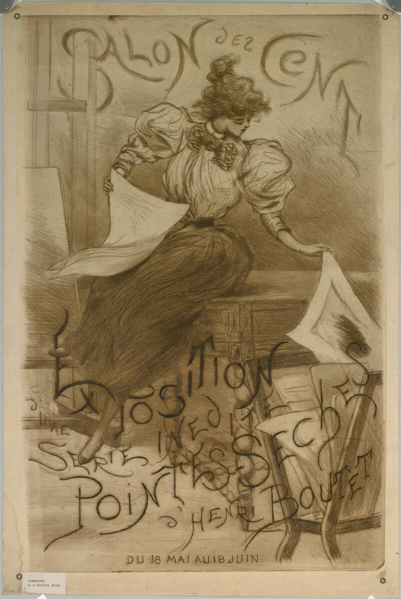 SALON DES CENT; EXPOSITION D'UNE SERIE INEDITE POINTES SECHES D'HENRI BOUTET, Henri Boutet, 1895