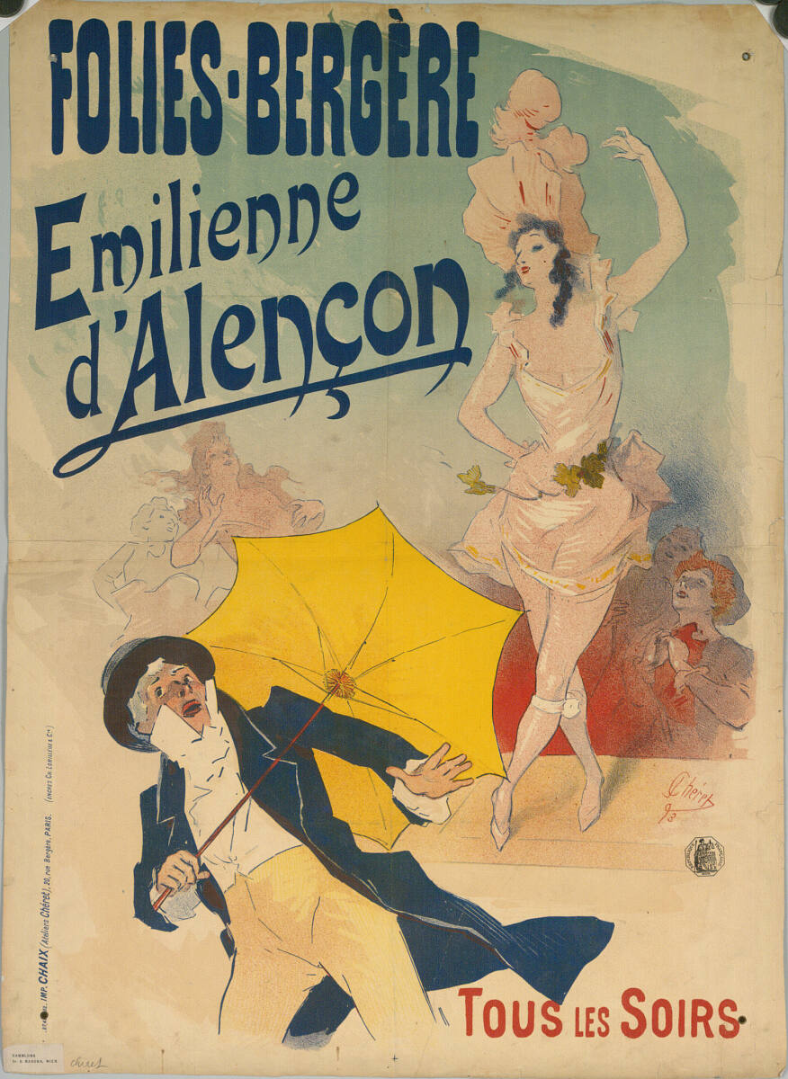 FOLIES-BERGÈRE; Emilienne d'Alencon, Paris ImprimerieChaix, 1893