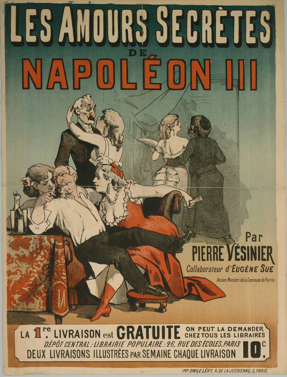 LES AMOURS SECRÈTES DE NAPOLÉON III, Paris ImprimerieEmileLévy