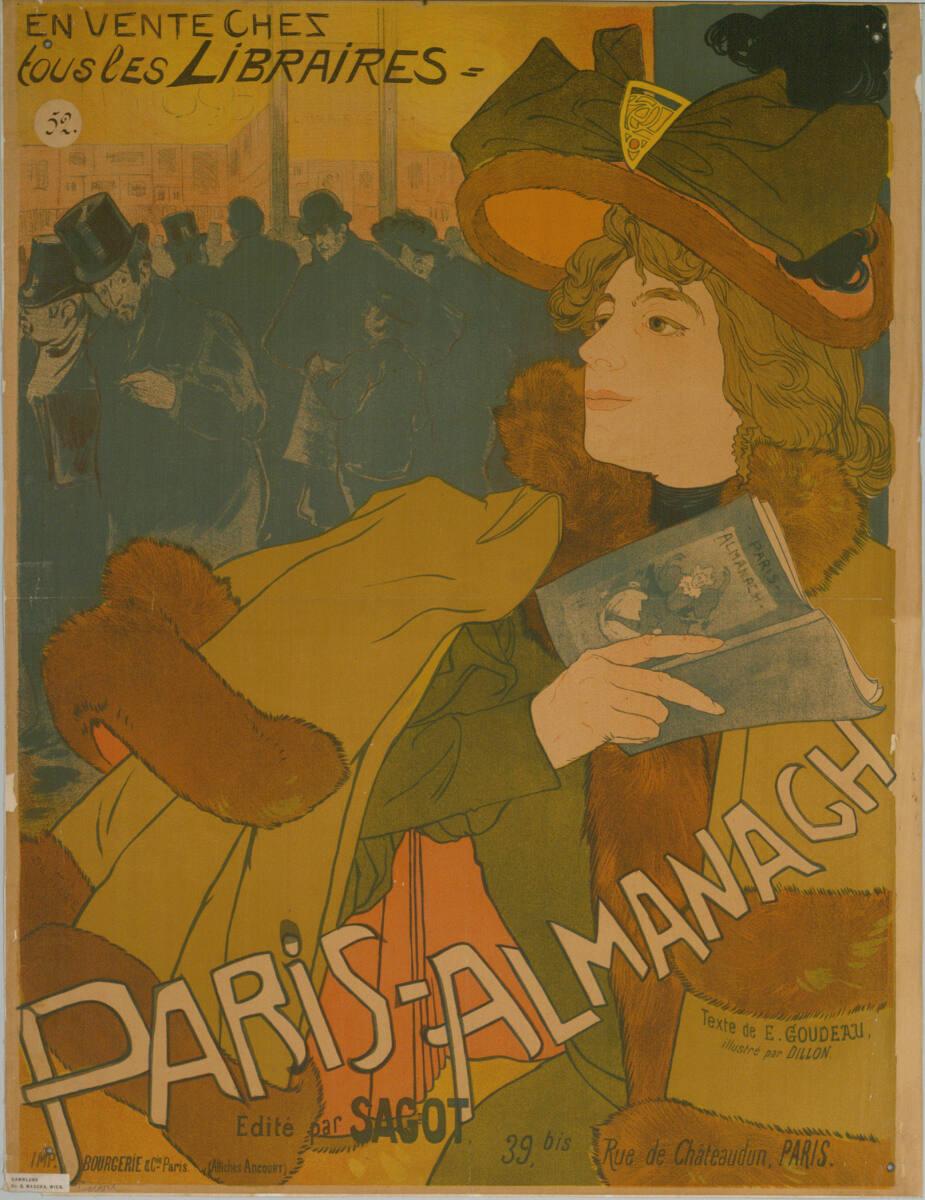 Georges de Feure, PARIS ALMANACH; Édité par SAGOT; illustré par DILLON, Inv. Nr.: DG2004/614