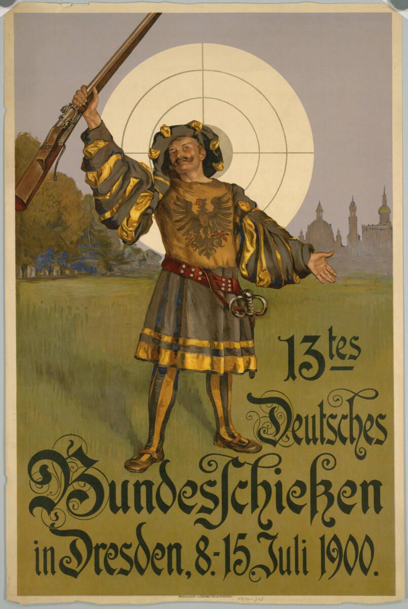 Anonym, 13tes Deutsches Bundesschießen in Dresden; 1900, Inv. Nr.: DG1914/716