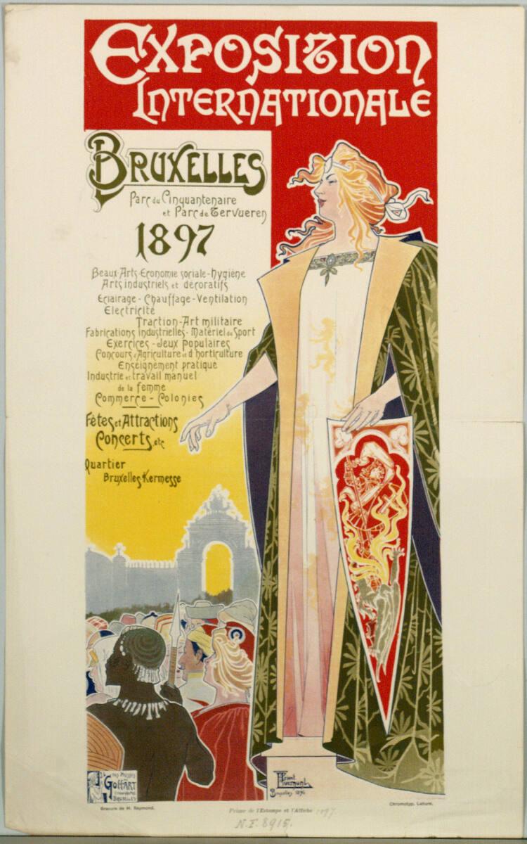 Privat Livemont, EXPOSITION INTERNATIONALE; BRUXELLES; 1897 (L'Estampe et l'Affiche), Inv. Nr.:…