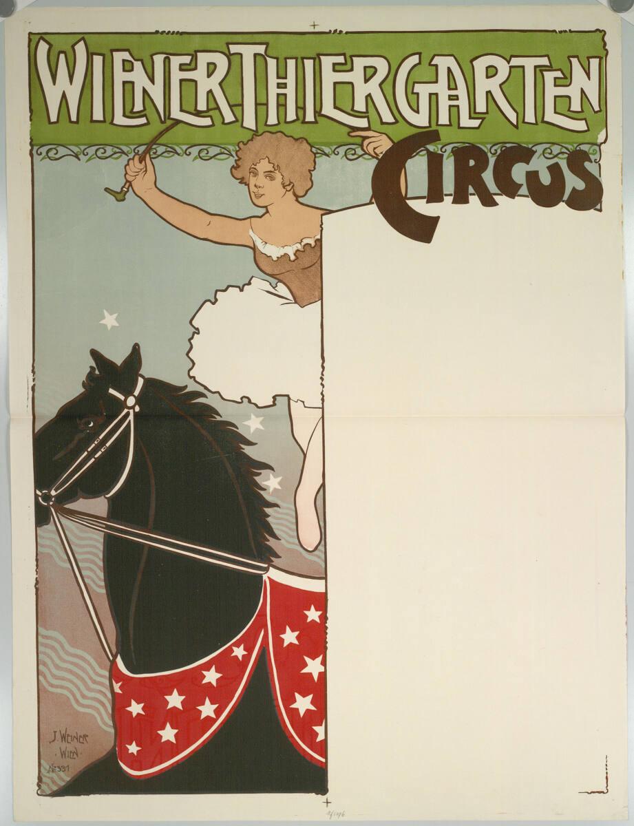 Anonym, WIENER THIERGARTEN; CIRCUS (Blankoplakat), Inv. Nr.: DGNF5496