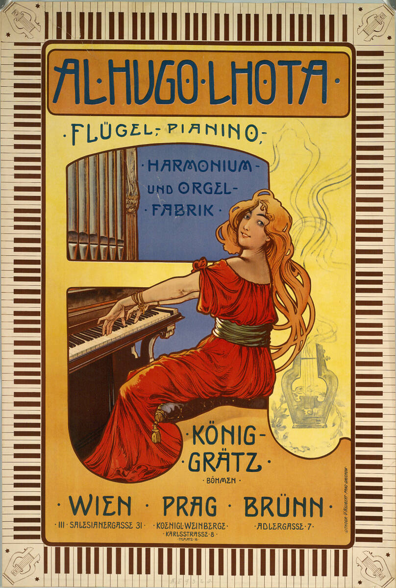 AL HUGO LHOTA; FLÜGEL-, PIANINO-, HARMONIUM- UND ORGEL-FABRIK; KÖNIGGRÄTZ, WIEN, PRAG, BRÜNN, V.Neubert