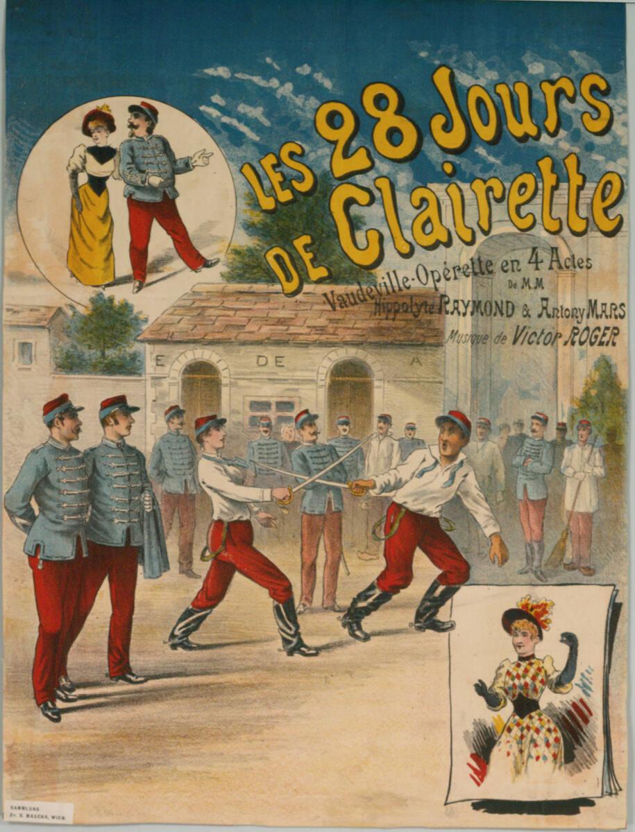 Anonym, Les 28 Jours de Clairette; Opérette en 4 Actes; Musique de Victor ROGER, Inv. Nr.: DG20…