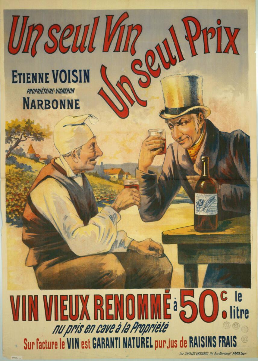 Anonym, Un seul Vin; Un seul Prix; ETIENNE VOISIN, NARBONNE, Inv. Nr.: DG2004/1209