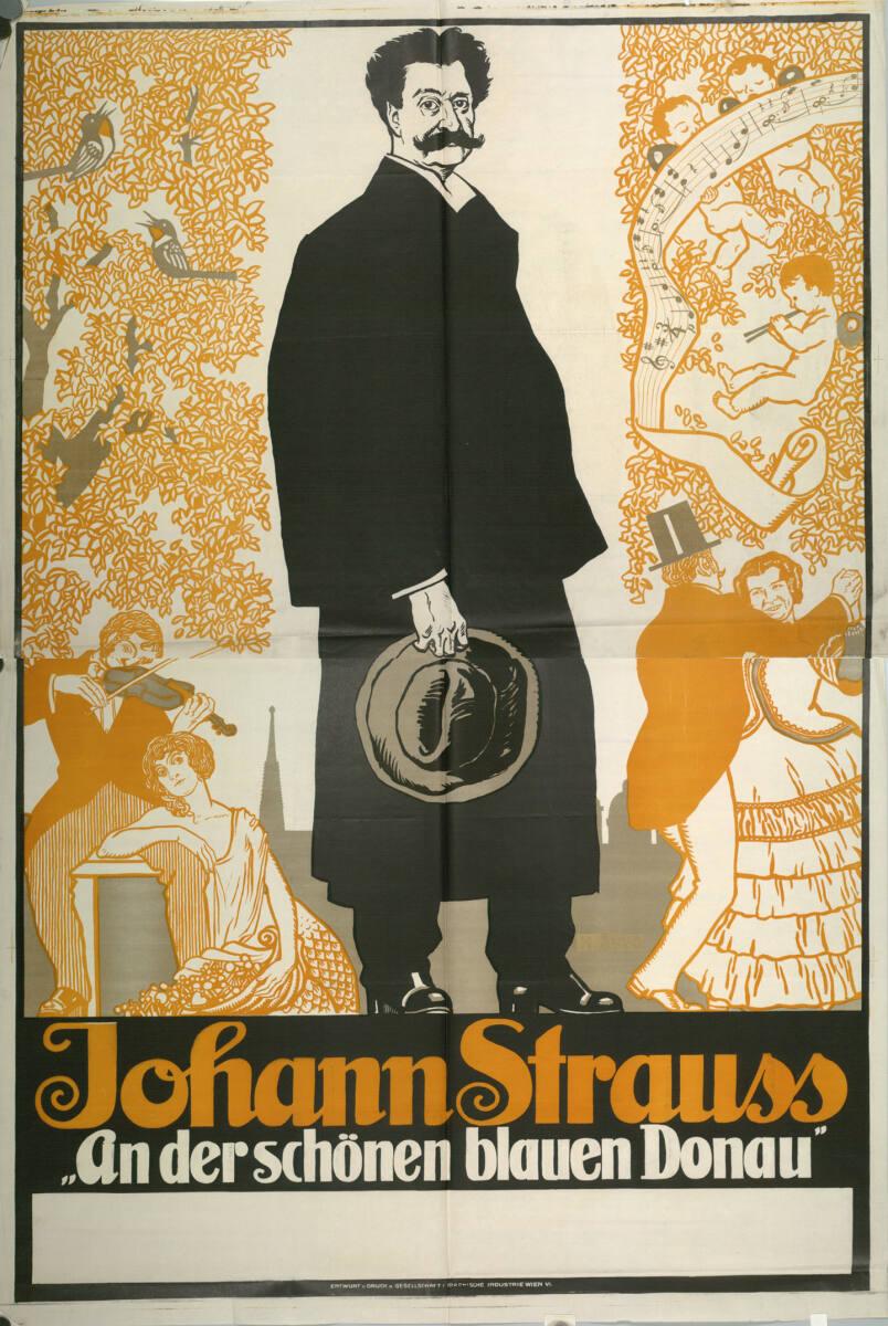 Moriz Jung, Johann Strauss "An der schönen blauen Donau" (oberer Teil), Inv. Nr.: DG2003/465/1