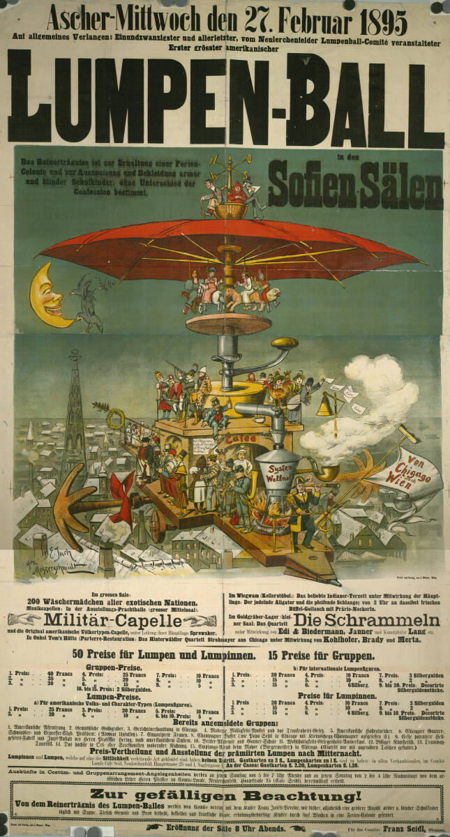 LUMPEN-BALL; in den Sofien-Sälen, JacobWeiner, 1895