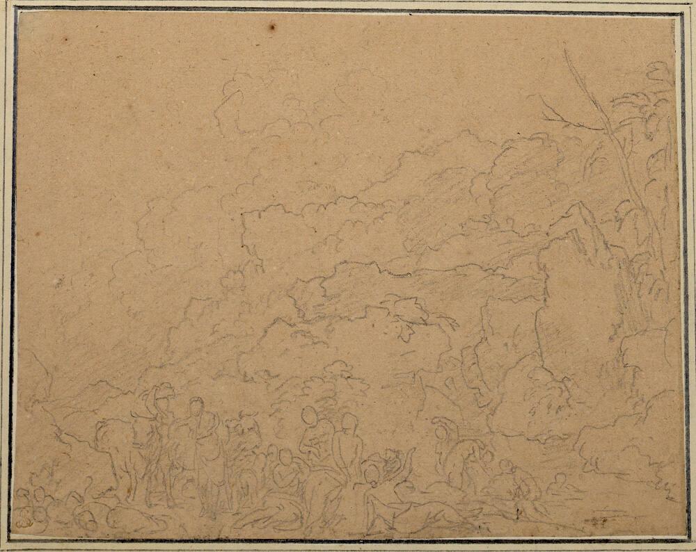 Christian Wilhelm Ernst Dietrich, Arkadische Landschaft mit Hirten und Hirtinnen, Inv. Nr.: 418…