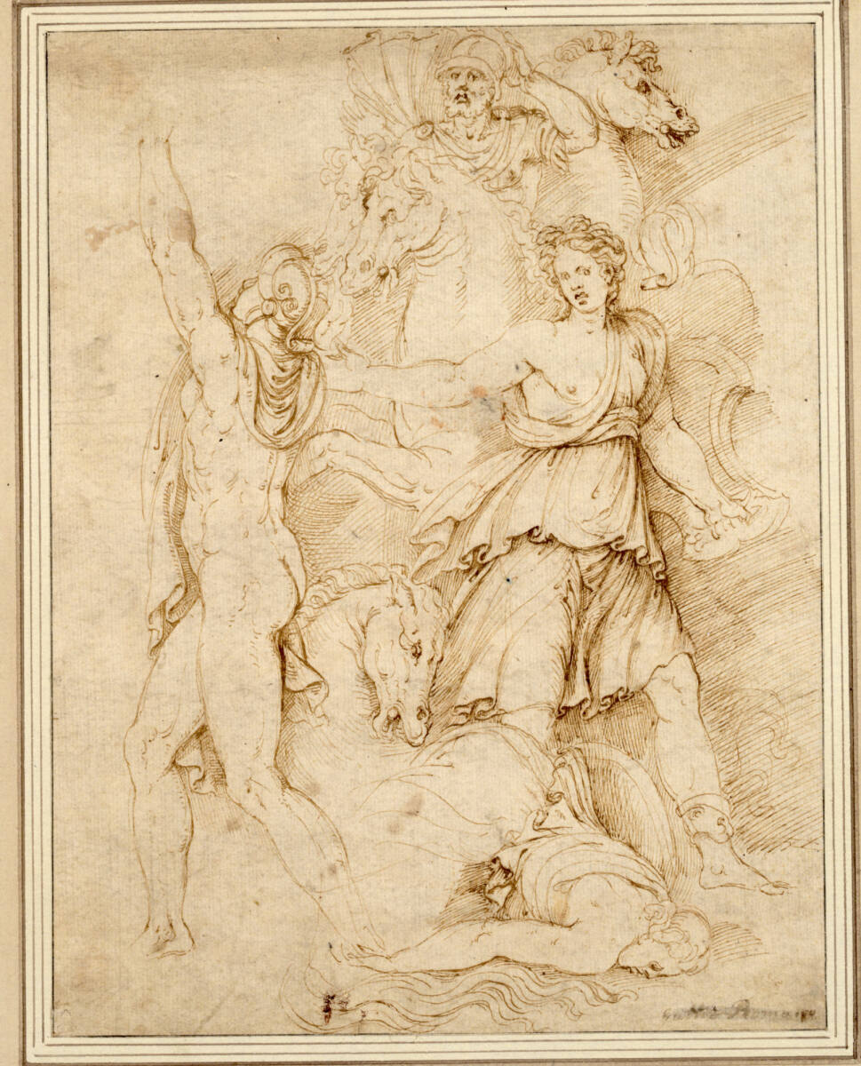 Teil eines Amazonenkampfes, Girolamo da Carpi