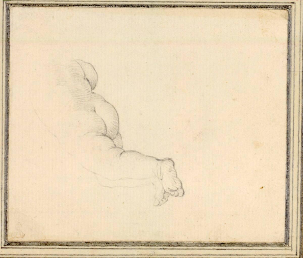 Johann Georg Wagner, Rückenseite eines Puttos, Inv. Nr.: 4194
