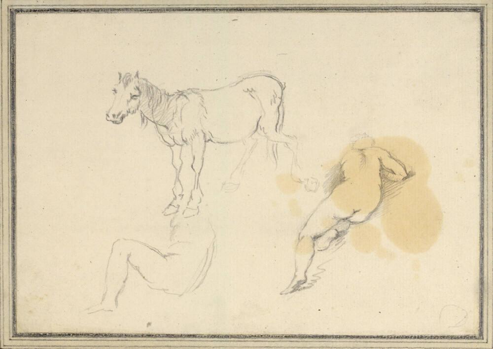 Johann Georg Wagner, Weibliche Akte und Pferd, Inv. Nr.: 4197
