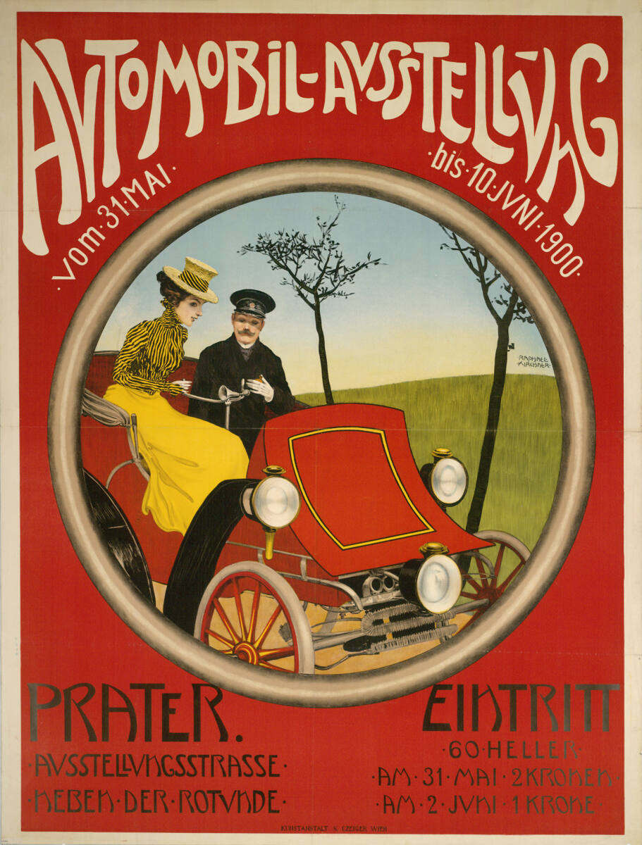 AUTOMOBIL-AUSSTELLUNG; 1900; PRATER, RaphaelKirchner, 1900