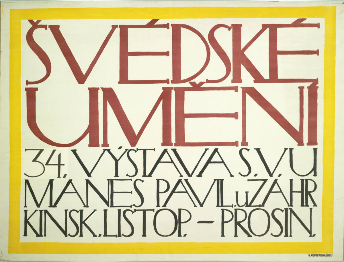 SVEDSKE UMENI; 34. VYSTAVA MANES, FrantisekKysela, 1910