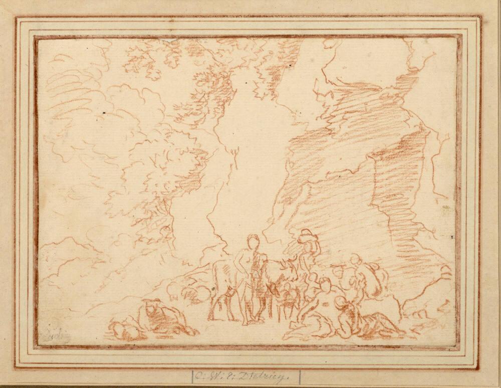 Christian Wilhelm Ernst Dietrich, Arkadische Landschaft mit Hirten und Hirtinnen, Inv. Nr.: 420…