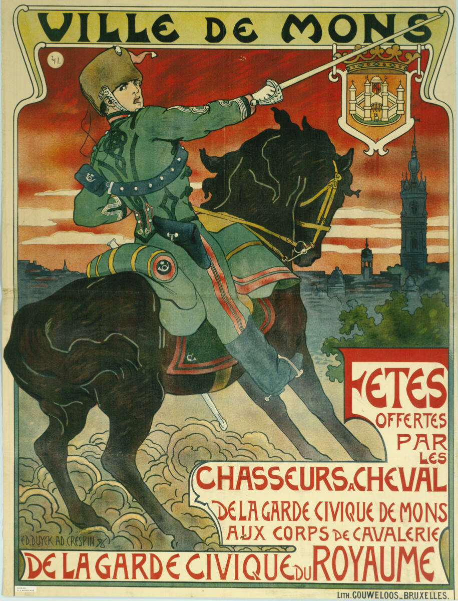 VILLE DE MONS; FETES OFFERTES PAR LES CHASSEURS A CHEVAL, EdouardDuyck, 1896